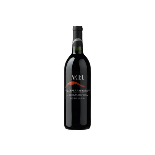 Ariel Red Wine Bottle with White Background