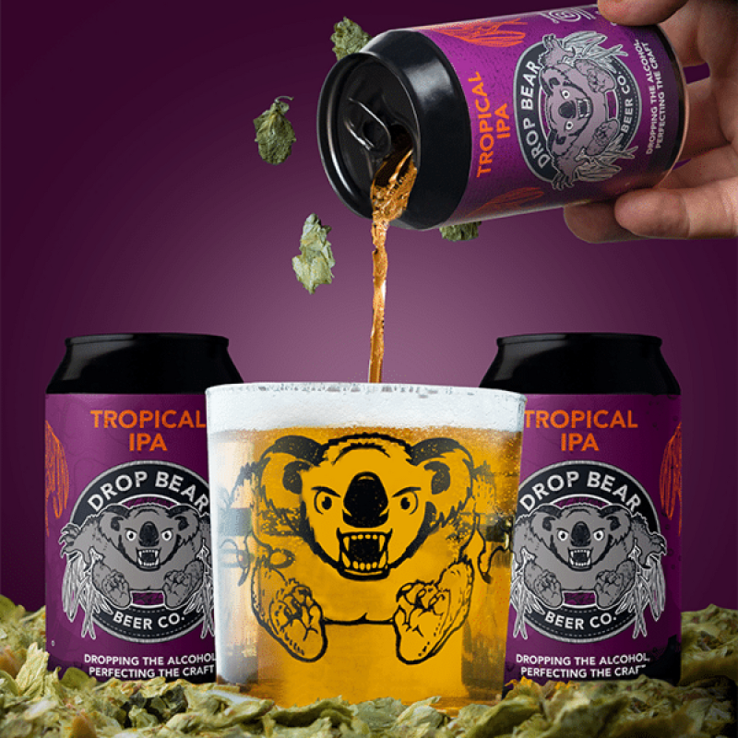 Drop Bear Beer Co Tropical IPA in Glass