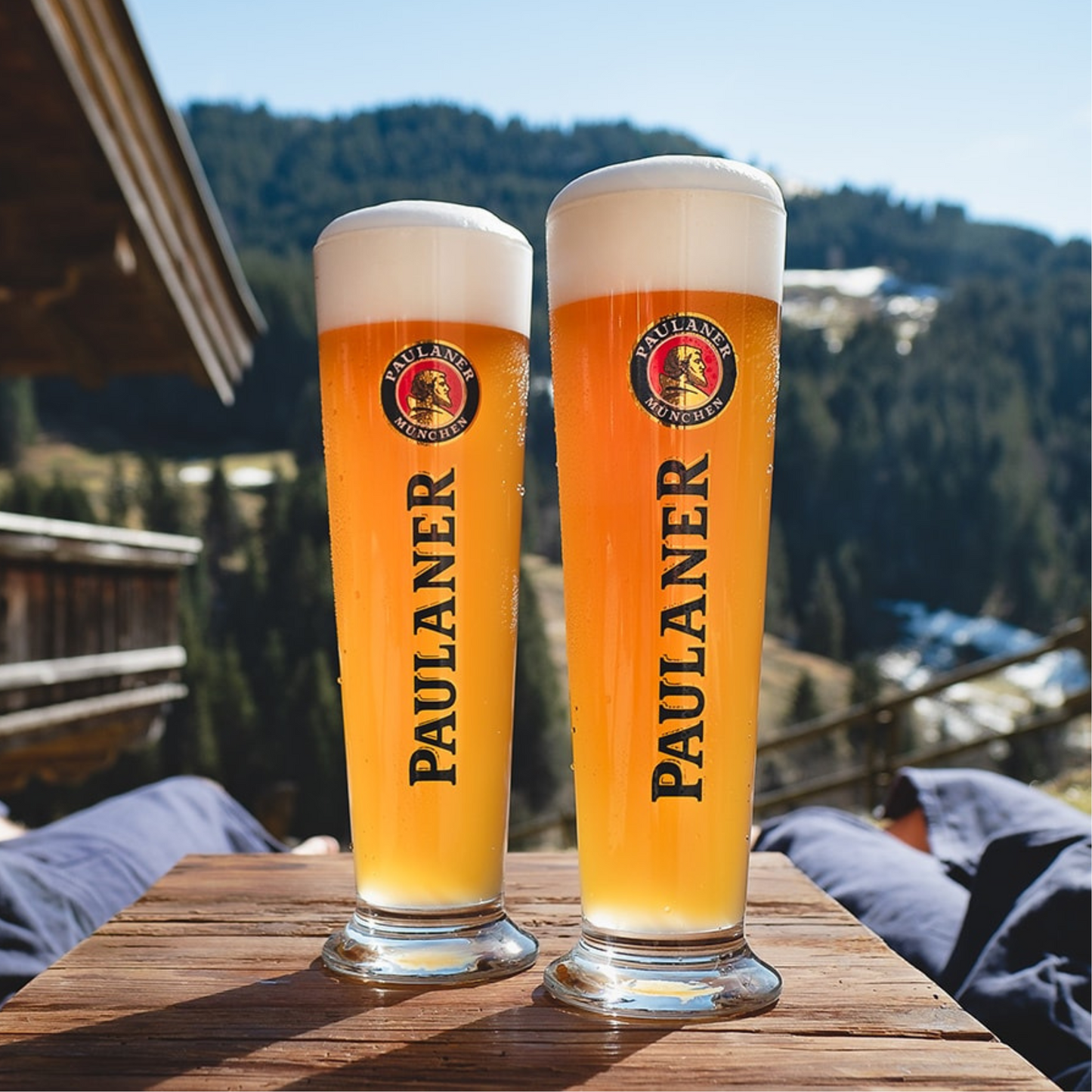 Paulaner 0.0% Non Alcoholic Wheat Beer - 2 Beer Glasses