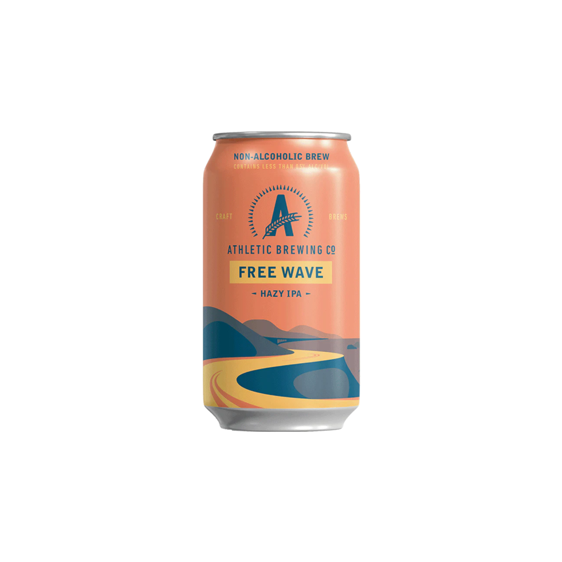 Can of Athletic Brewing Co. Free Wave Hazy IPA on a white background
