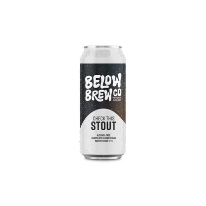 Below Brew Co - Check This Stout Alcohol Free Stout White Background