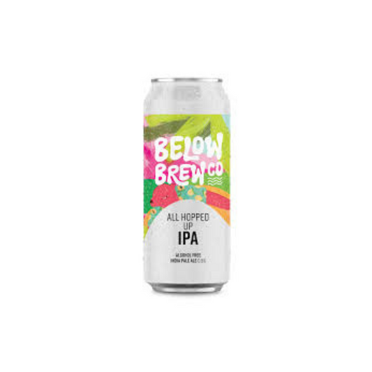 Below Brew Co All Hopped Up IPA Can on white background