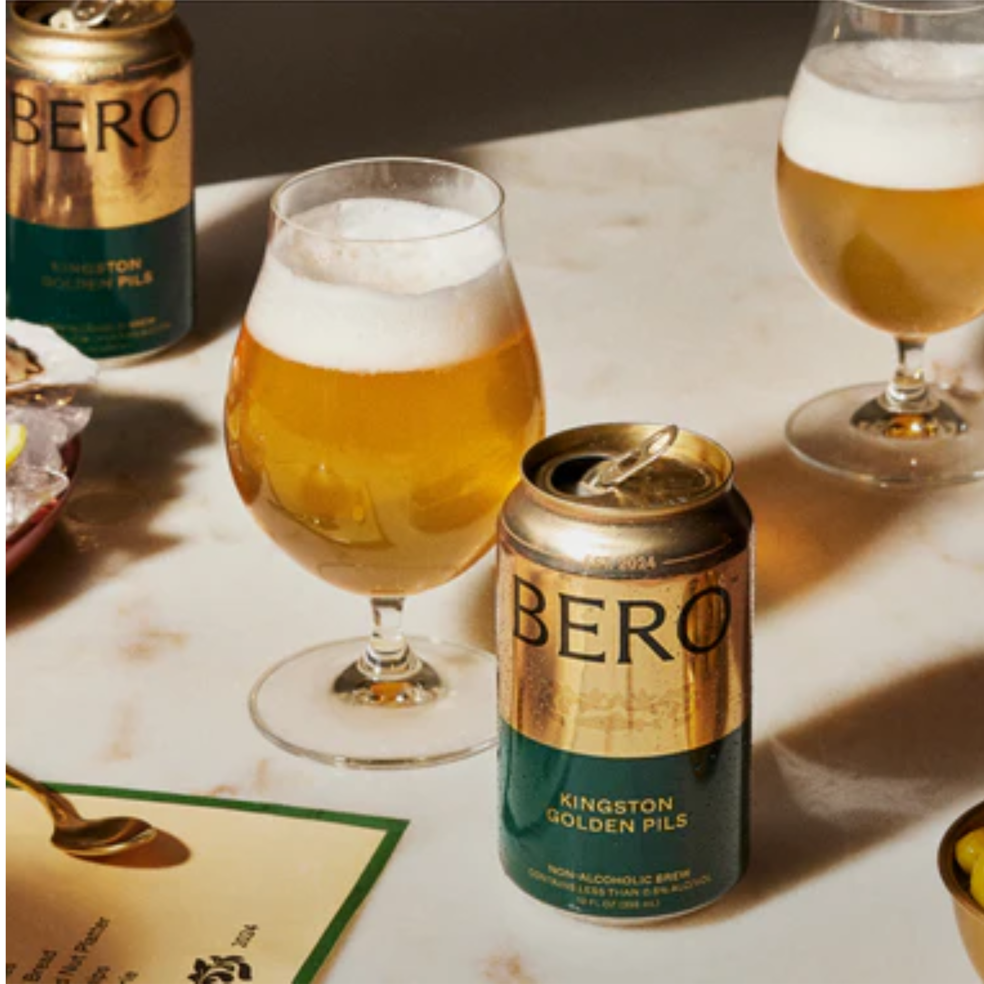 Bero Kingston Pills Can & Glass