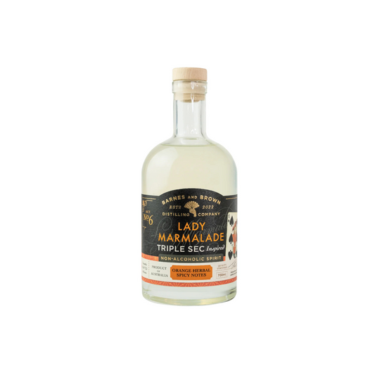 Bottle of Lady Marmalade Triple Sec on a white background