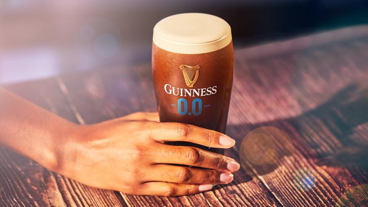 Guinness Alcohol Free Stout in a Glass