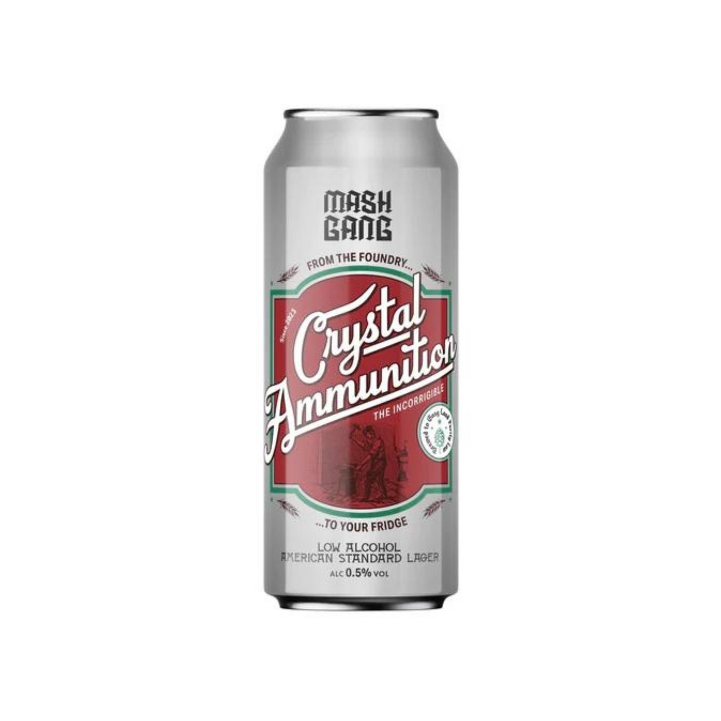 Mash Gang Crystal Ammunition Low Alcohol Lager Beer