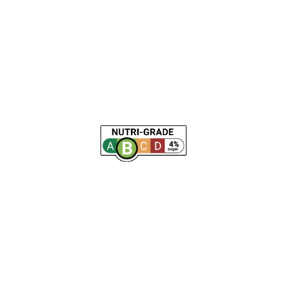 Nutri-Grade label with color bar on a white background