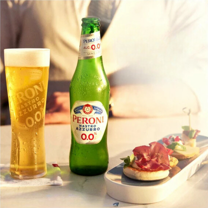 Peroni_0.0_with_Glass & Food