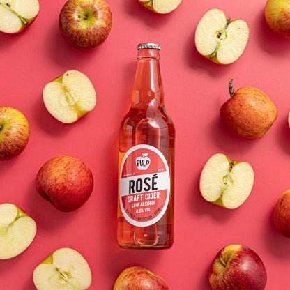 Pulp Rose Craft Cider Low Alcohol with Red Apples